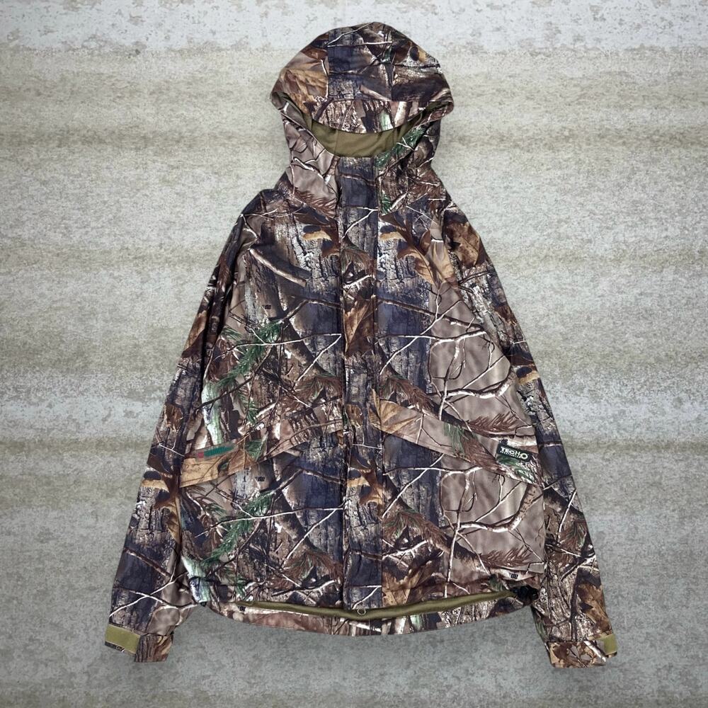 Vintage 90s Advantage Hunting Camo Jacket Mens S Woodland Polyester Full Zip